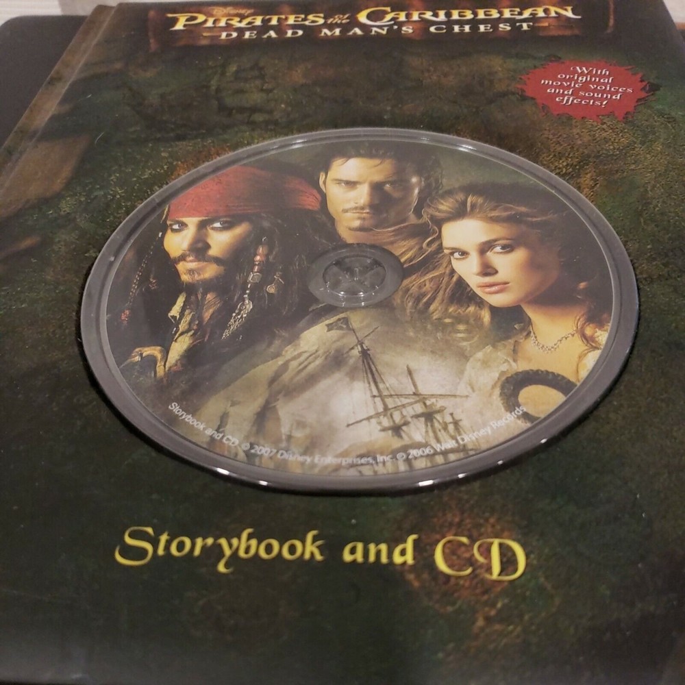 Disney‎ Pirates Of The Caribbean Dead Man's Chest Storybook & CD Brand New